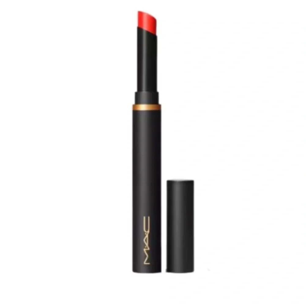 MAC  DEVOTED TO DANGER Powder Kiss Velvet Blur Slim Stick - Vibrant Red